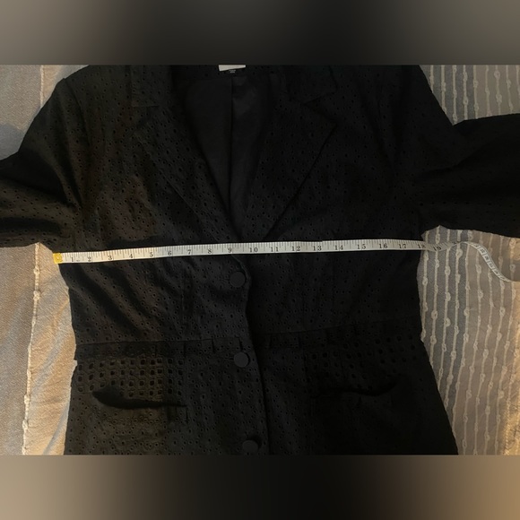 CAbi black eyelet Flamenco jacket 6 - Picture 10 of 12